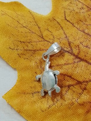 Especial Colgante Tortuga Coral Plata De Ley 925