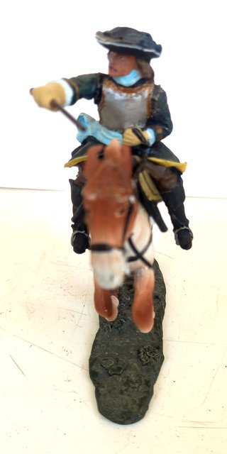 Figura ecuestre Mariscal Turenne de plomo