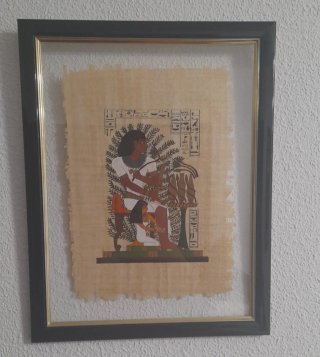 Cuadro Papiro Antiguo Egipto Marco Madera