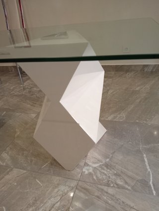 Mesa comedor cristal + 4 sillas