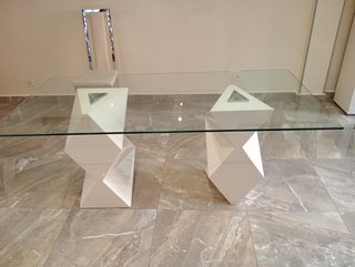 Mesa comedor cristal + 4 sillas