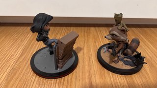 Figuras Q-Fig Marvel, Rocket&Groot y Jessica Jones