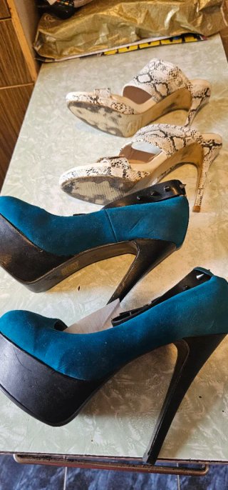 Zapatos de tacón negros y plateados talla37, 39,40
