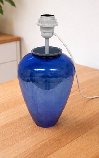 Lampada paralume blu vetro
