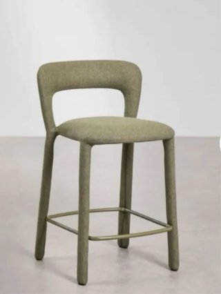 Taburete tapizado SKLUM verde