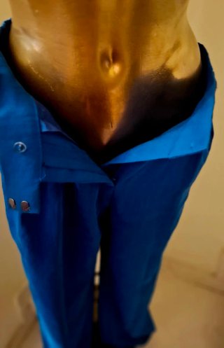 Pantaloni blu elettrico tg. 42