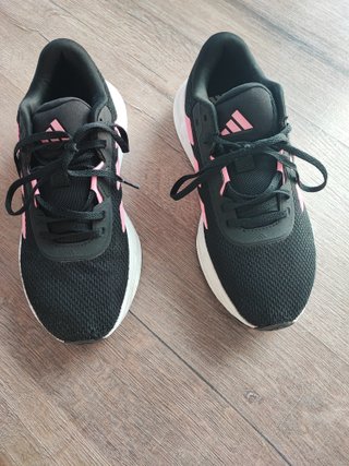 Zapatillas Adidas Negras y Rosas Talla 38 2/3