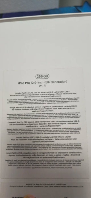 Ipad pro 12,9' del 2021 plata de 256Gb