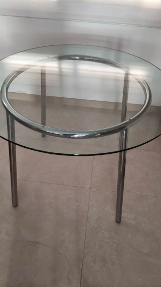 Mesa Redonda Cristal Templado Ikea 105cm