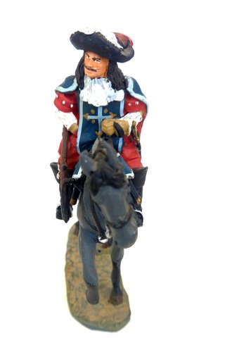 Figura plomo Capitán Mosqueteros a caballo