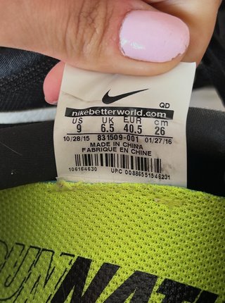 Nike Free RN Negro Talla 40.5 Mujer