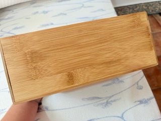 Caja de almacenaje de bambú y madera