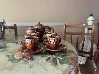 Juego de té/café de cerámica artesanal