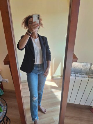 Americana blazer negra Talla L