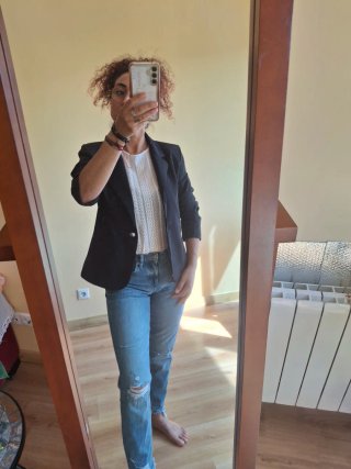 Americana blazer negra Talla L