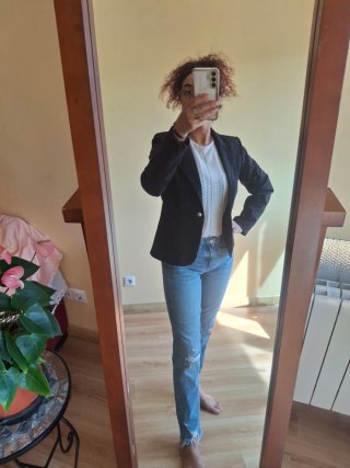 Americana blazer negra Talla L