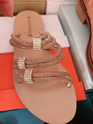 Positano Sandali Donna Beige Oro