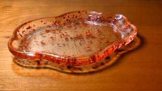 Svuotatasche in resina con glitter