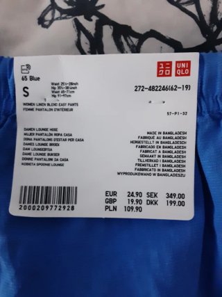 Pantalón Uniqlo Azul Talla S/36