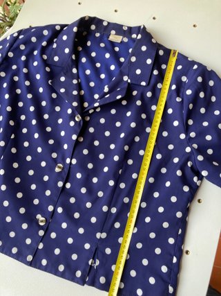 Traje falda verano azul lunares señora T46