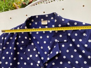 Traje falda verano azul lunares señora T46