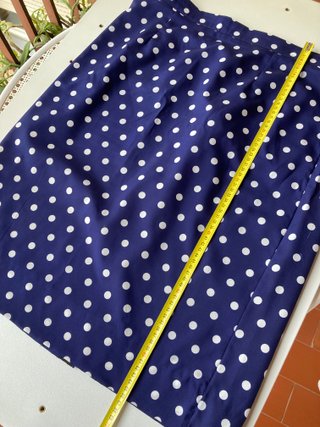 Traje falda verano azul lunares señora T46