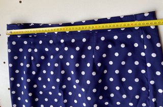 Traje falda verano azul lunares señora T46