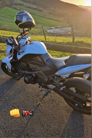 Kawasaki Z750 2009 Negra y Blanca