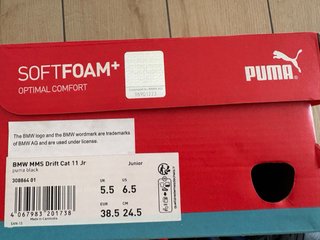 Zapatillas Puma BMW Motorsport T.38.5, un solo uso