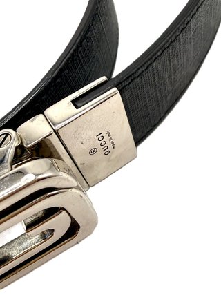 Cinturón Reversibile Gucci Nero/Grigio