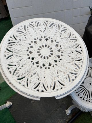 Conjunto Jardín Hierro Fundido Blanco