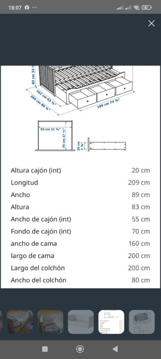 Cama Diván  Ikea con Cajones, regalo colchones