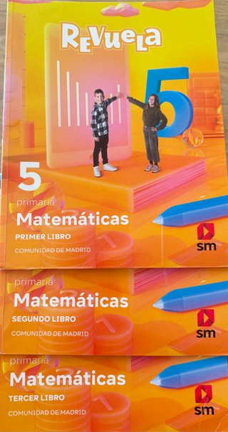 Libros Revuela de Matemáticas 5to primaria .