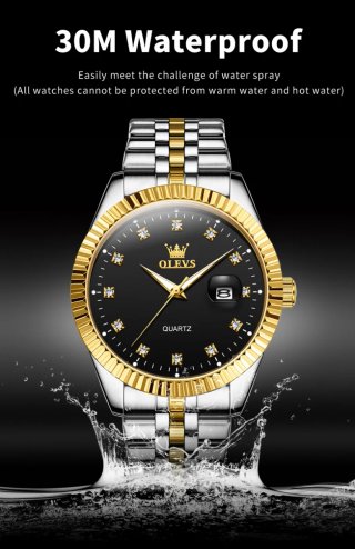 Reloj Olevs Hombre Oro y Plata