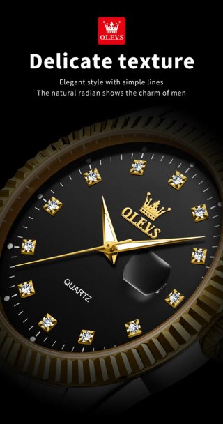 Reloj Olevs Hombre Oro y Plata