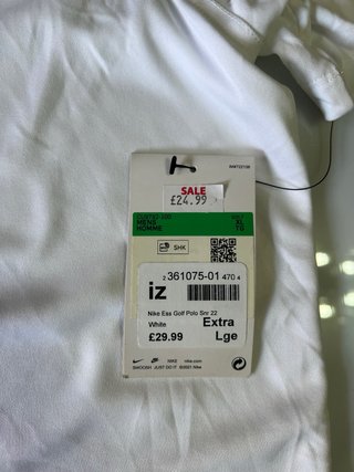 Polo Nike bianca nuova con cartellino