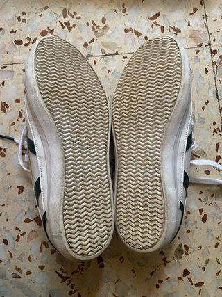 Zapatillas Lacoste Blancas con Rayas Verdes