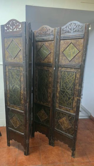 Biombo decorativo de madera