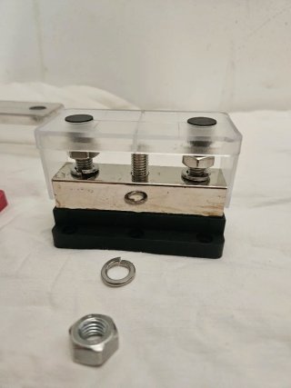 2 Shunts 500A con tapas + 6 terminales cobre 35mm