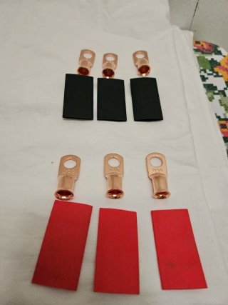 2 Shunts 500A con tapas + 6 terminales cobre 35mm