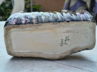 Vaso Ceramica Vintage Fiori Farfalle anni 50
