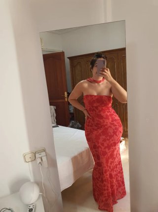 Vestido largo estampado floral