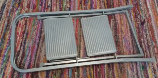 Escalera Plegable 2 Peldaños Gris