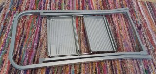 Escalera Plegable 2 Peldaños Gris