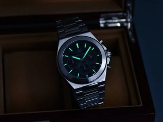 Reloj Benyar Hombre Cronógrafo Azul y Plateado