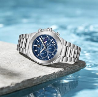 Reloj Benyar Hombre Cronógrafo Azul y Plateado