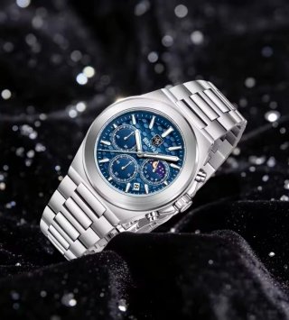 Reloj Benyar Hombre Cronógrafo Azul y Plateado