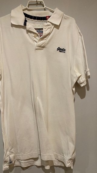 Polo Superdry Talla XL Blanco