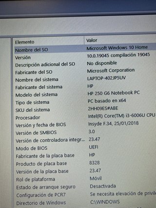Portátil HP 250 G6 Notebook PC