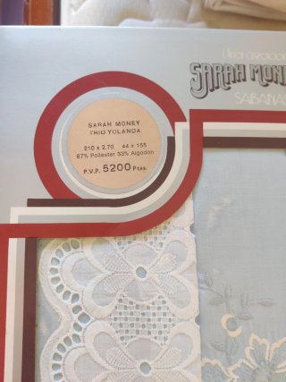 Juego de sábanas vintage beige